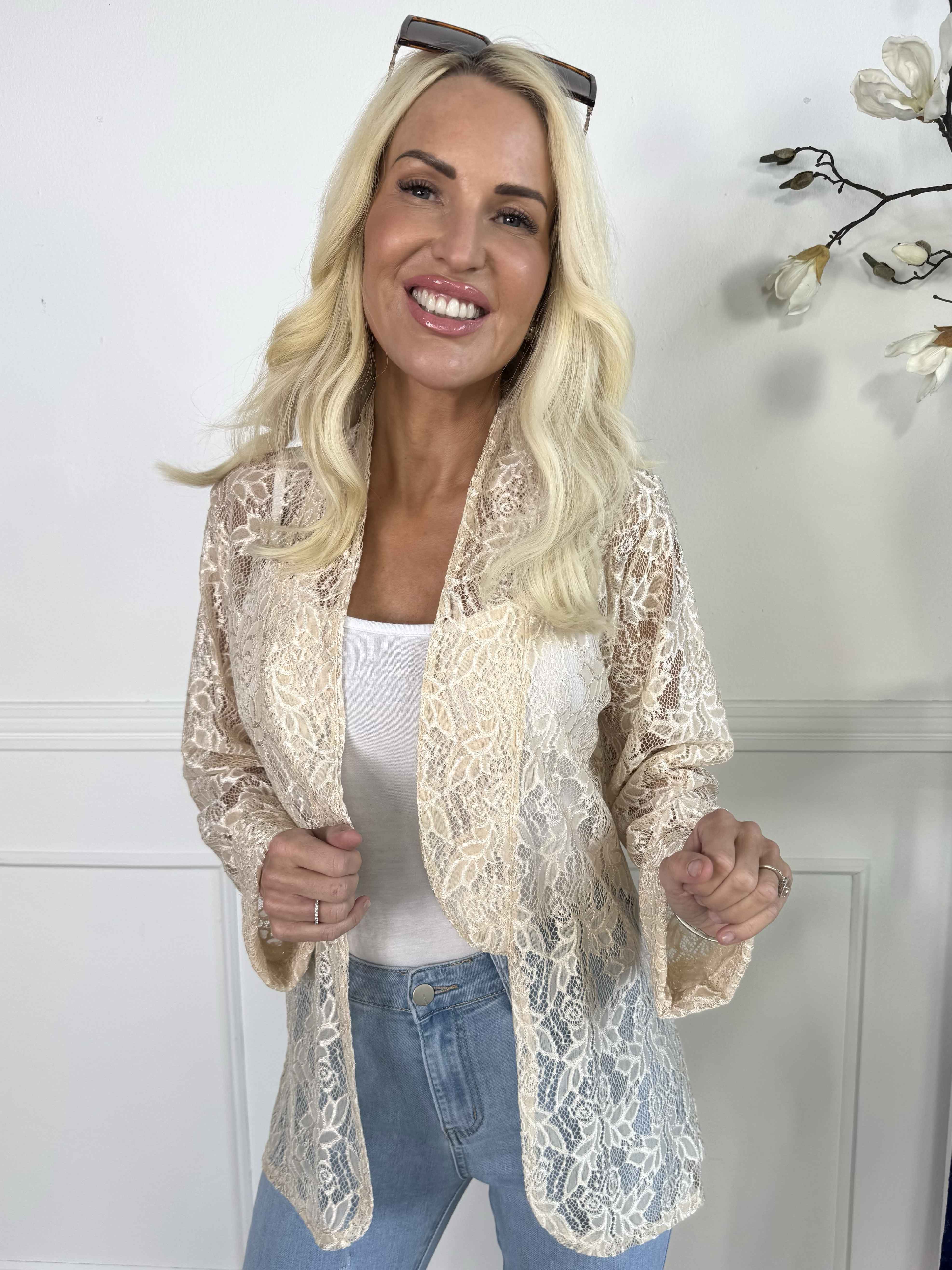 Sigga - Fin cardigan i blonder